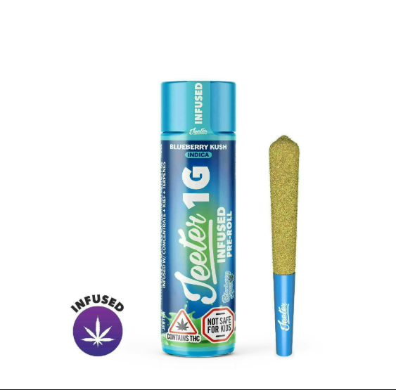 Jeeter - Blueberry Kush Quad-Infused Joint - 1G infused pre-roll