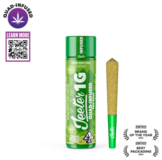 Jeeter - Iced Matcha (S) Quad-Infused Joint - 1G infused pre-roll