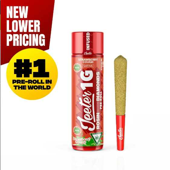Jeeter - Strawberry Cough Quad-Infused Joint - 1G infused pre-roll