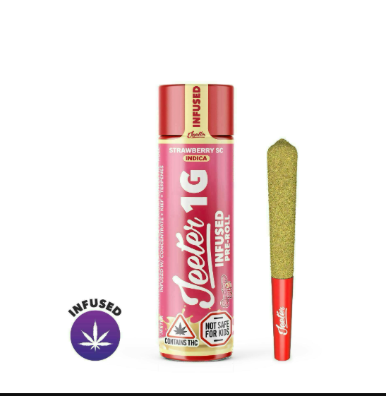 Jeeter - Strawberry Sc Quad-Infused Joint - 1G infused pre-roll