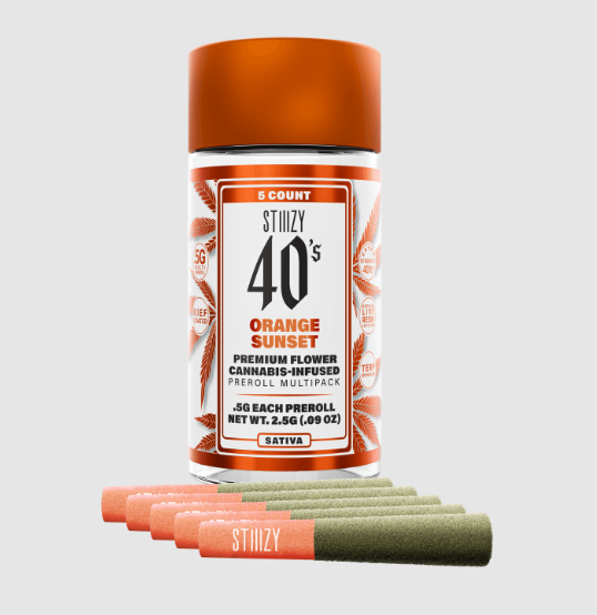 Stiiizy - Orange Sunset (S).5G 40S Infused Preroll 5 Pack infused pre-roll
