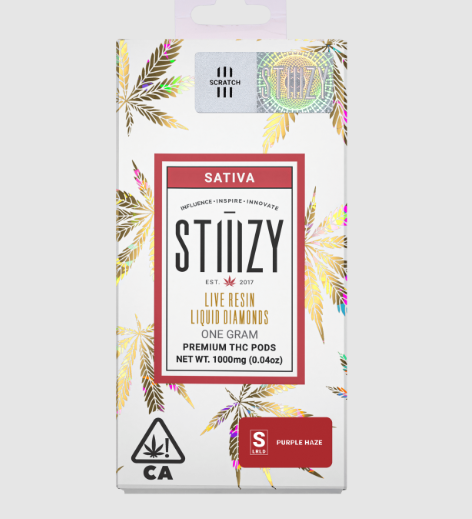 Vape Cartridge - Purple Haze (S) 1G Live Resin Liquid Diamonds Pod - Stiiizy
