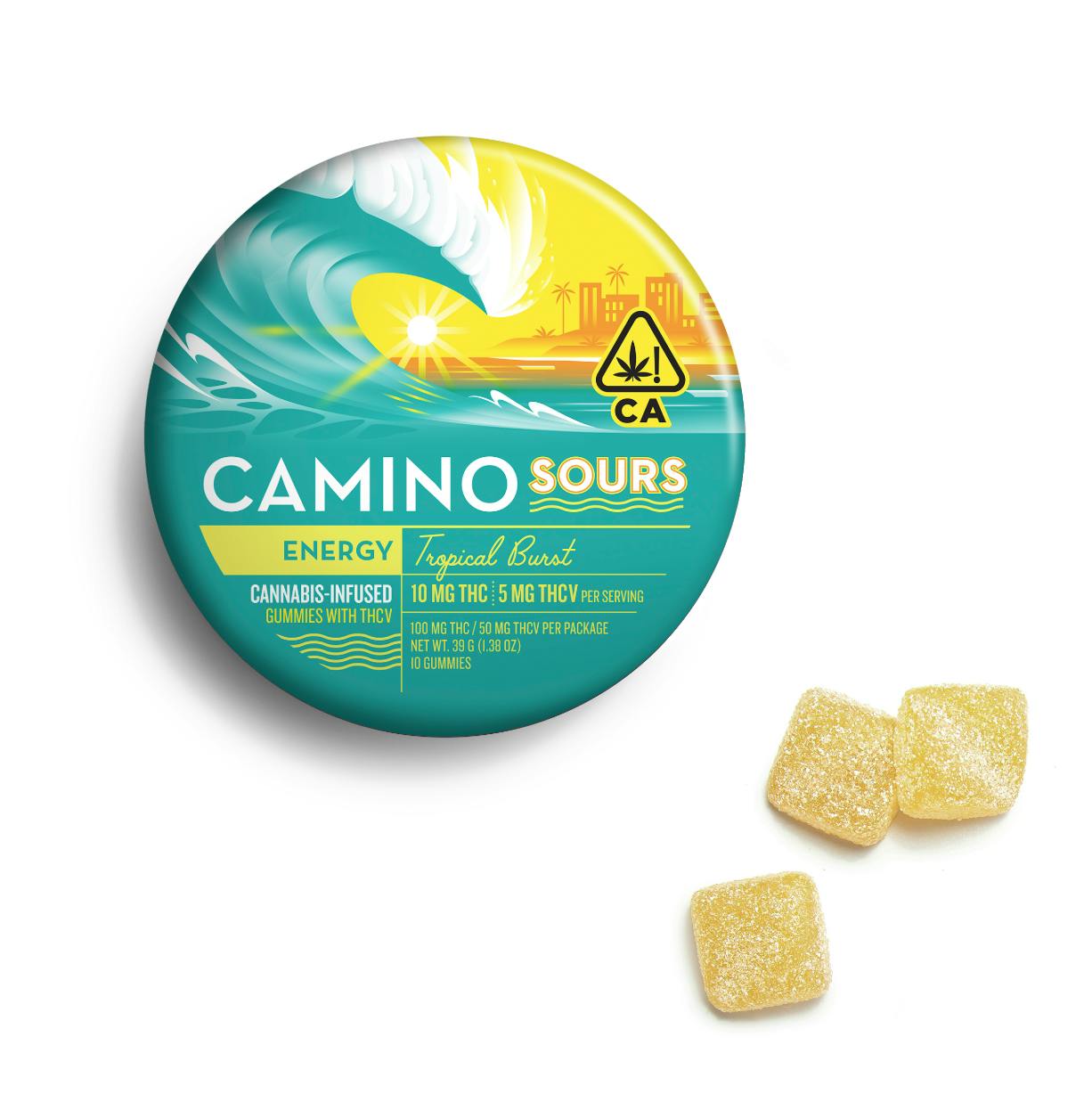 Camino - Tropical Burst Sours - Thc:Thcv 10:5 - 100Mg - 10Ct - 10Mg/Ea