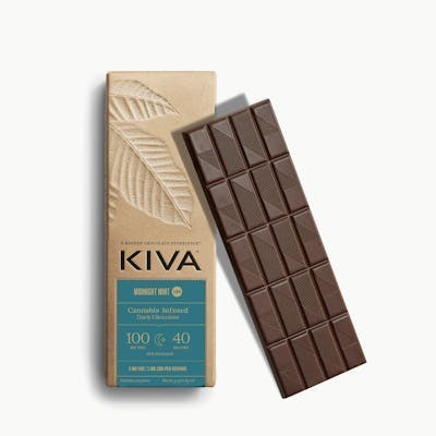 Kiva Midnight Mint Chocolate - Thc:Cbn - 40Mg:100Mg - 20Ct - 5Mg Thc:2Mg Cbn/Ea