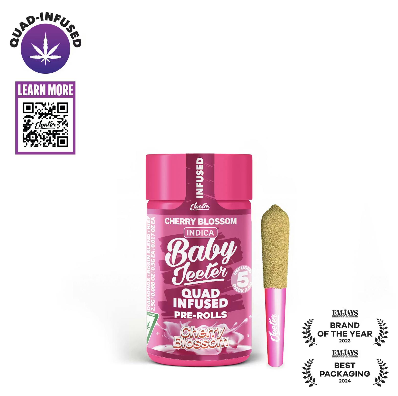 Jeeter - Cherry Blossom - Quad-Infused Minis - 0.5G Each - 5Pk