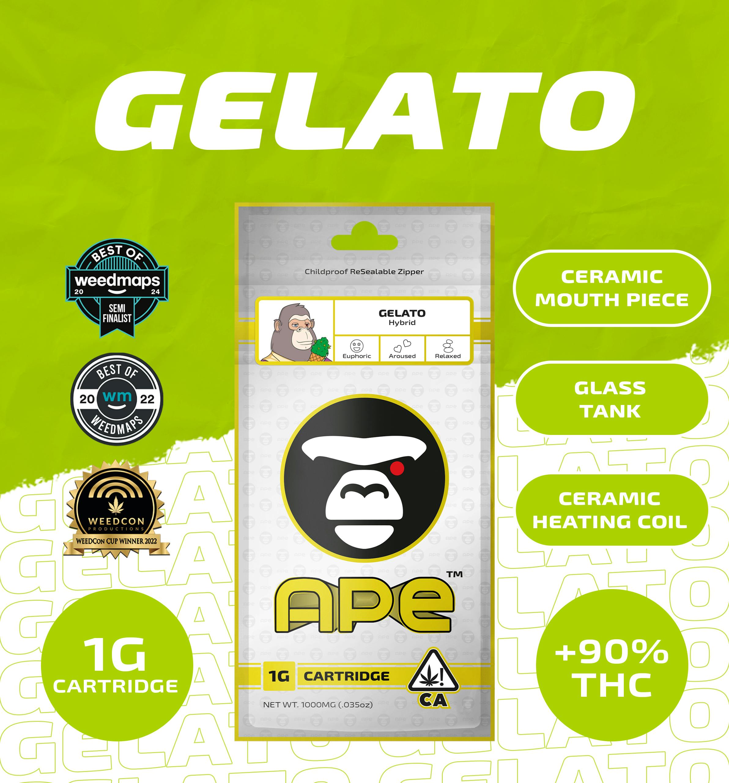 Ape 1G Vape - Gelato — Sauce Cart (H)