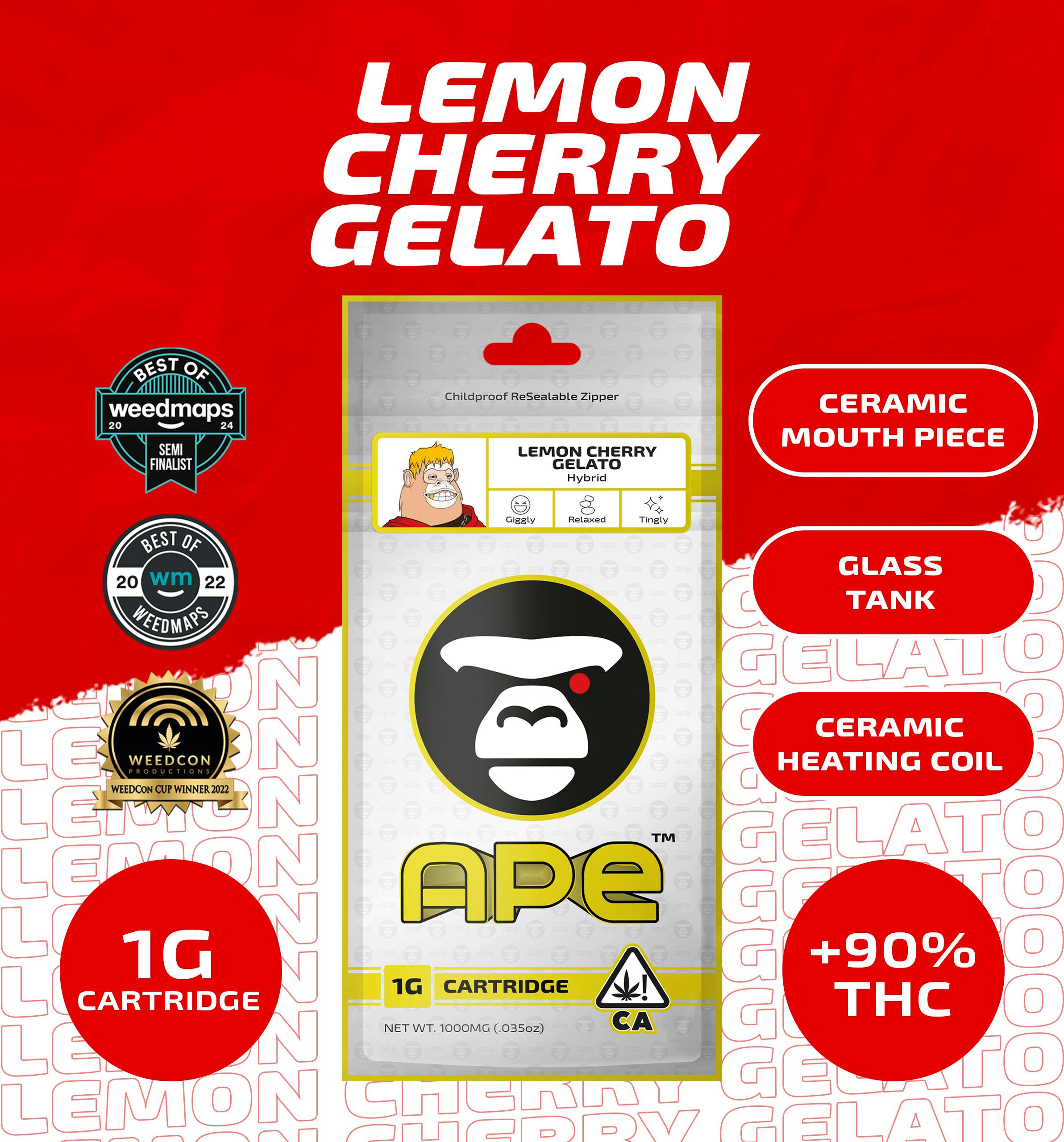 Ape 1G Vape - Lemon Cherry Gelato (H)