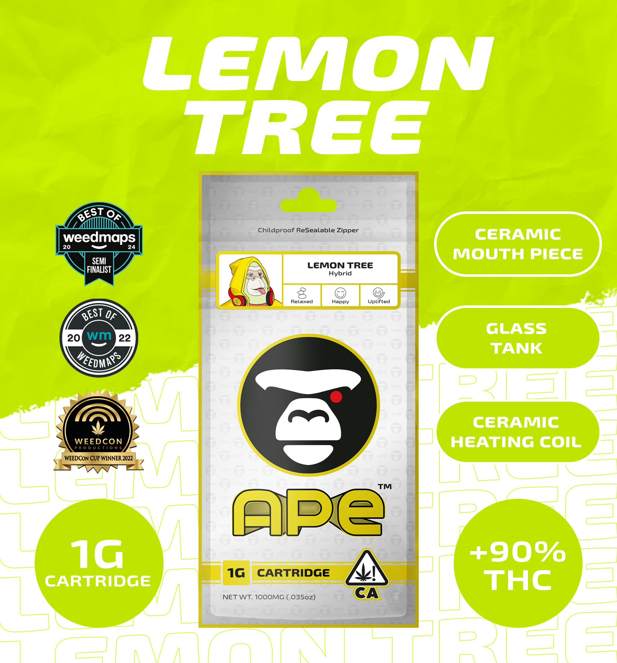 Ape 1G Vape - Lemon Tree — Sauce Carts (H)