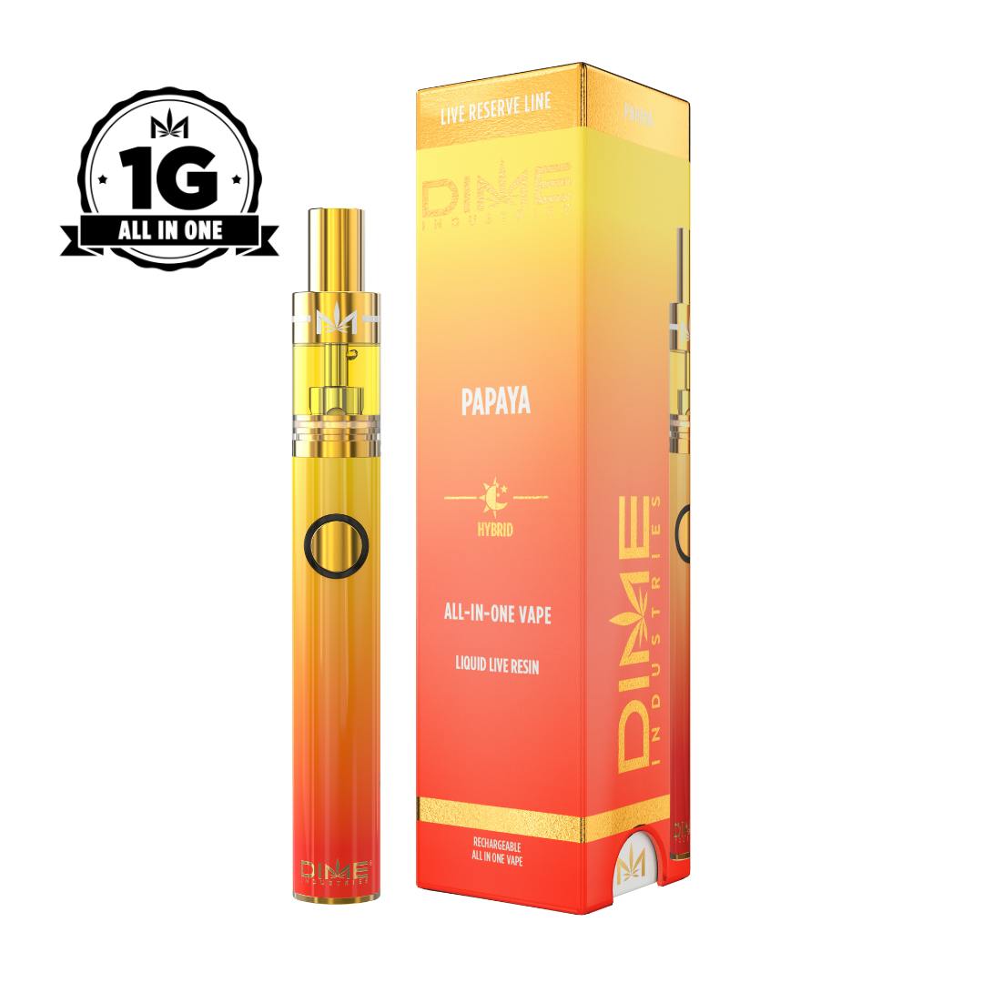Dime Live Reserve 1G All In One - Papaya (H) Live Resin