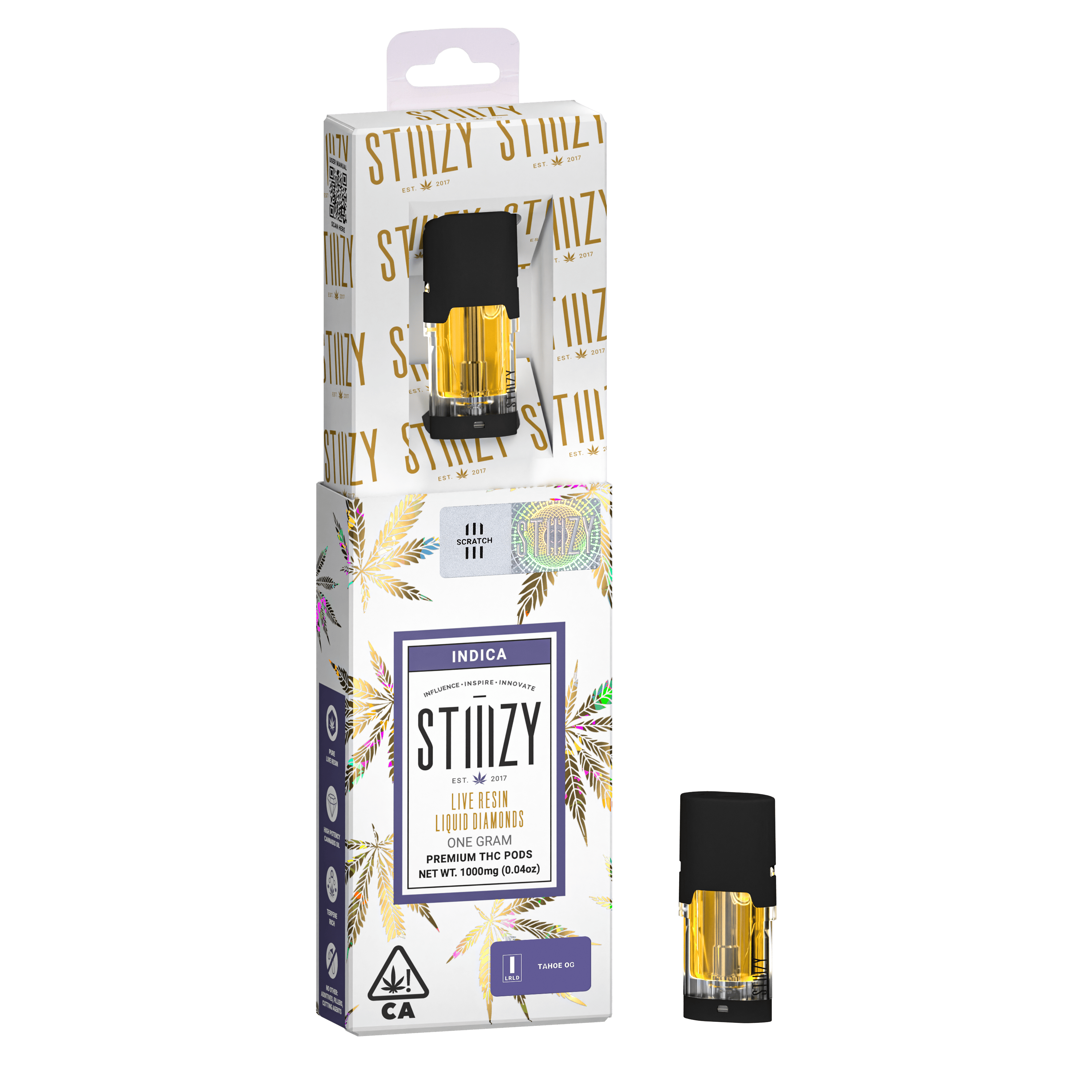 Vape Cartridge - Tahoe Og 1G Live Resin Liquid Diamonds Pod - Stiiizy