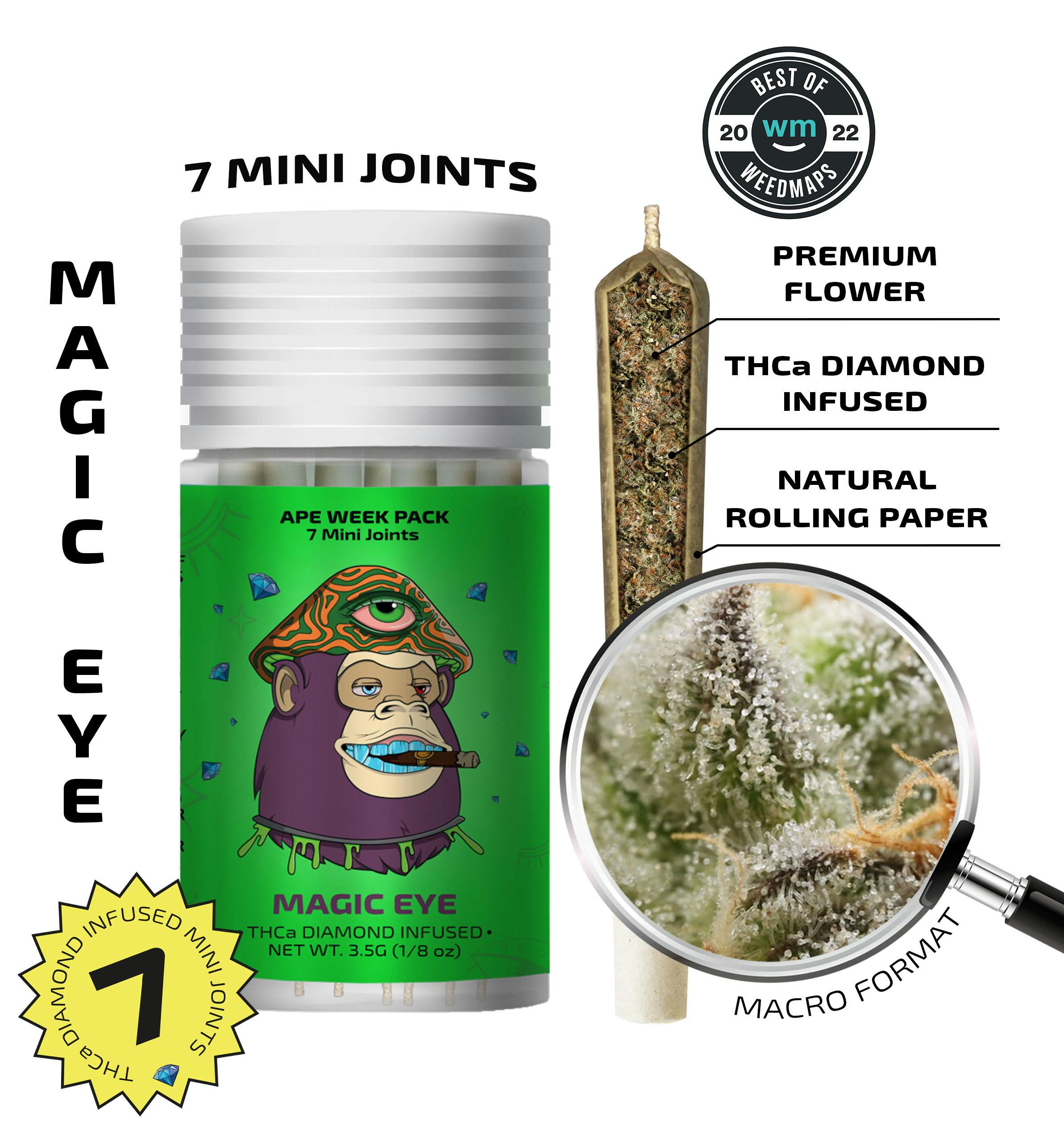Ape - Magic Eye (I) 7 Diamond Infused Mini Joints (3.5G - 0.5G Each)