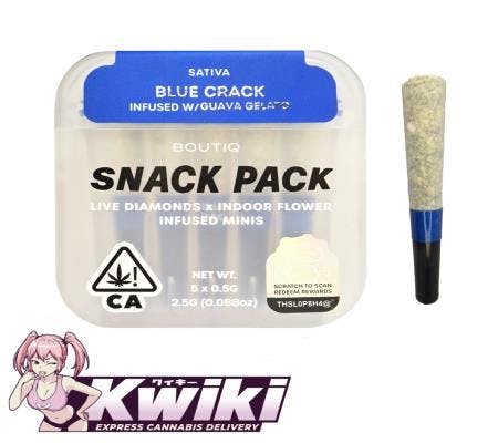 Boutiq Snack Pack 2.5G Live Diamond Mini Pre-Rolls-Lemon Stripes/Rainbow Belts(S)