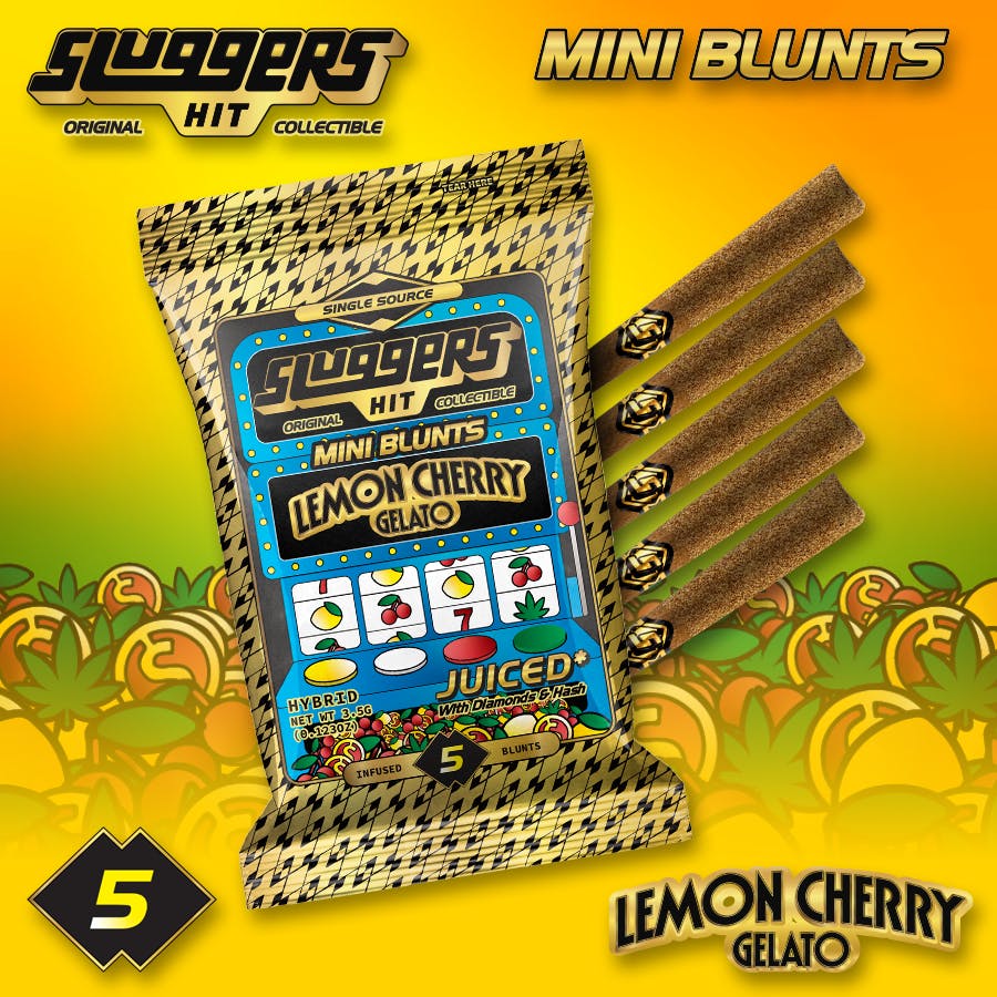 Sluggers - Infused Mini Blunts - 3.5G 5Pk - Lemon Cherry Gelato (H)