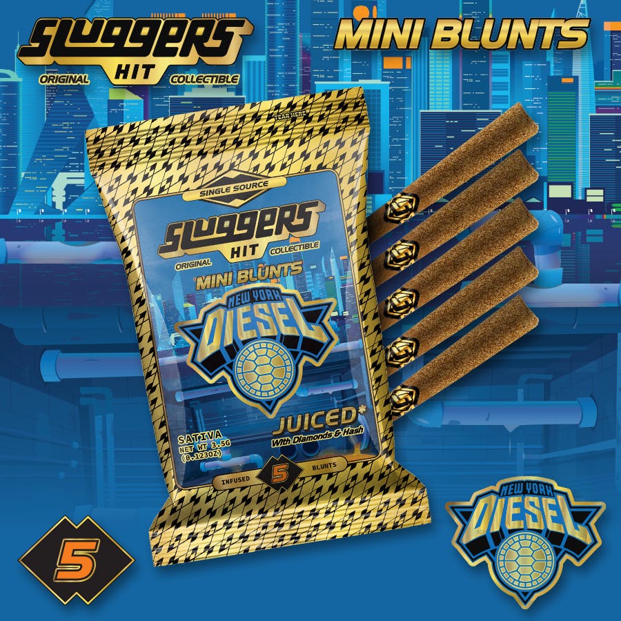 Sluggers - Infused Mini Blunts - 3.5G 5Pk - Nyc Diesel (S)