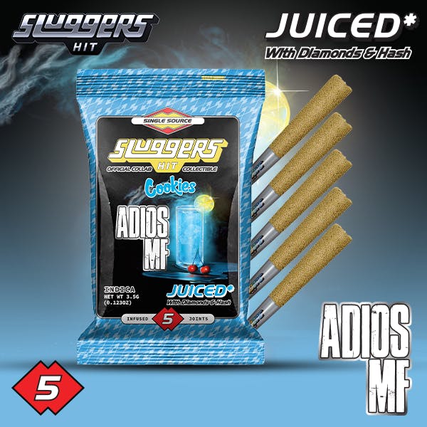 Sluggers X Cookies - Infused Preroll - 3.5G 5Pk - Adios Mf (I)